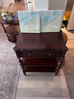 Bombay Company Rectangular Side Table, Twisted Legs