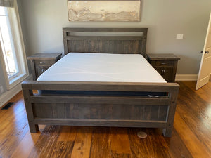 Mennonite Made King Bed with Tempur-Pedic, Pure Cool, Probreeze Medium Mattress