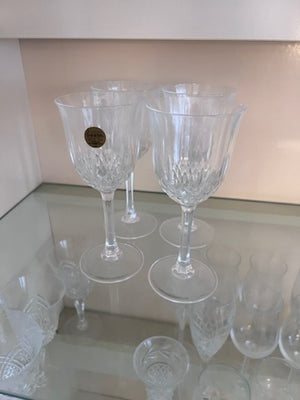 4 Capri Crystal Wine Glasses