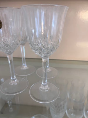 4 Capri Crystal Wine Glasses