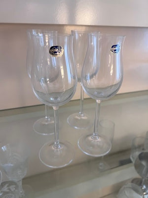 4 Bohemia Crystal Wine Glasses
