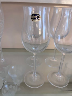 4 Bohemia Crystal Wine Glasses