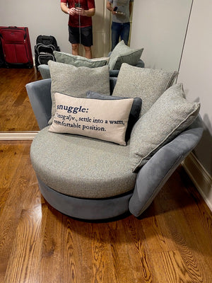 Decor-Rest Round Swivel Cuddler Chair