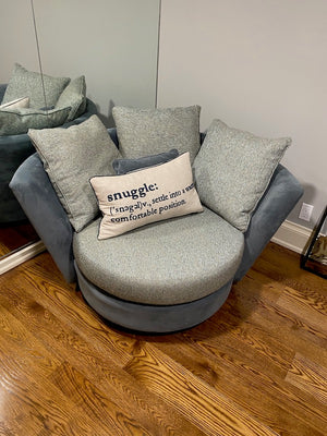 Decor-Rest Round Swivel Cuddler Chair