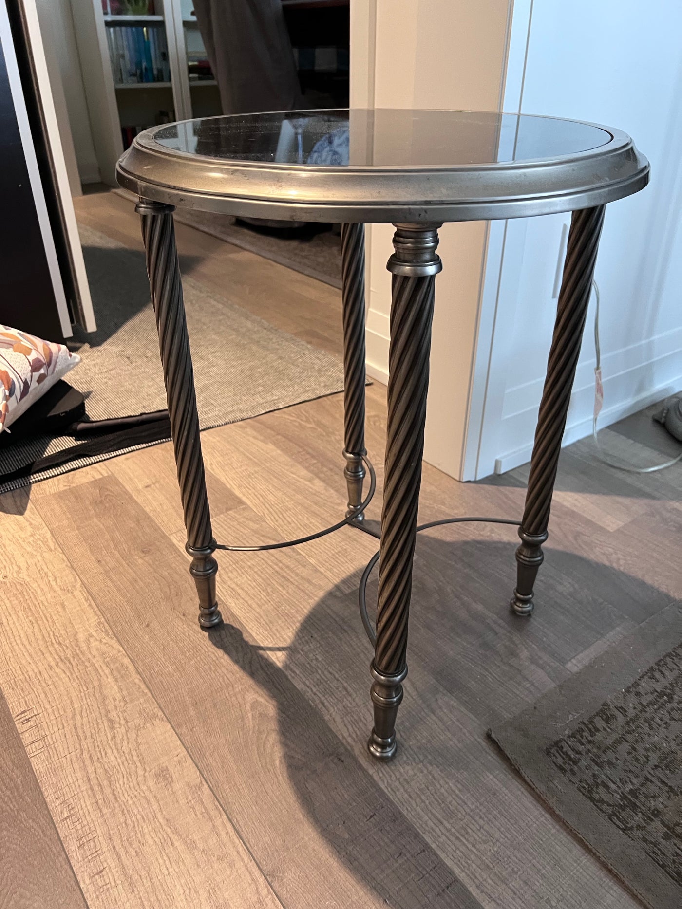 Round Metal and Glass Accent Table – Sell My Stuff Canada - Canada's ...