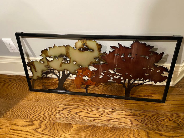 Metal Trees Wall Art