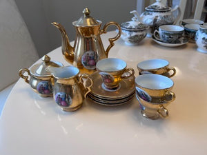 'Foreign China' Gold Tea Set