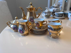 'Foreign China' Gold Tea Set