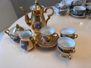 'Foreign China' Gold Tea Set