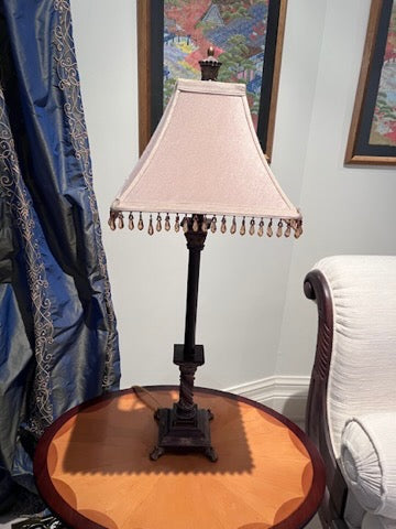 Table Lamp with Beaded Shade