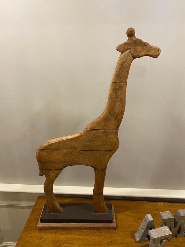 Wood Giraffe Decor