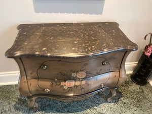 2 Drawer Cabinet, Faux Marble Top