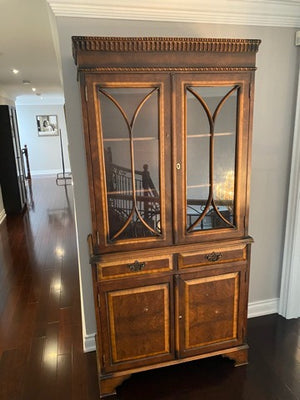Antique Burled Wood Cabinet (*2 Available for Sale)