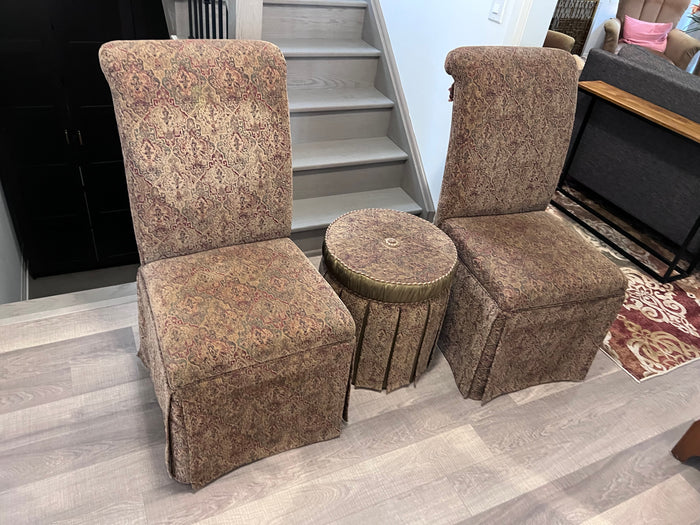 Bombay Company- 2 Bellingham Chairs + Ottoman