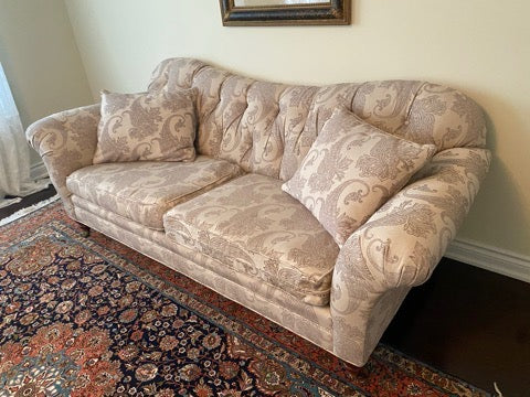 Schnadig Tufted Upholstered Sofa on Casters