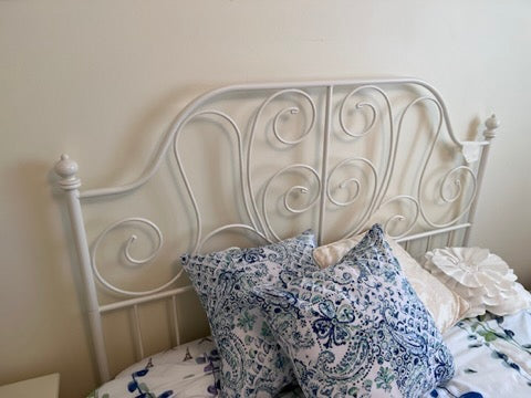 Ikea white full clearance bed frame