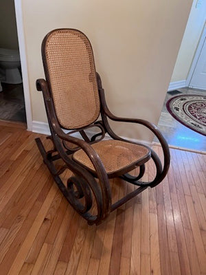 Vintage 1970s Thonet Style Bentwood Rocking Chair