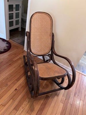 Vintage 1970s Thonet Style Bentwood Rocking Chair