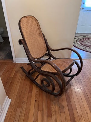 Vintage 1970s Thonet Style Bentwood Rocking Chair