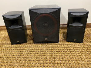 2 Cerwin-Vega! CLSC-6 Speakers + Cerwin-Vega! CLS-12S Centre Speaker