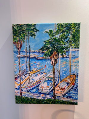 Tropical Sailboats Wall Art by Becca Speight