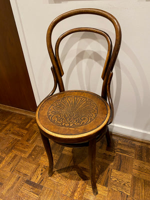 Antique Wood Bistro Chair