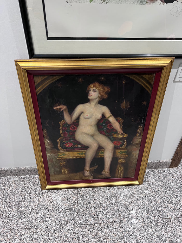 Antique Painting- Nude Woman