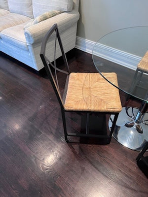 Round Glass Breakfast Table + 3 Ikea Chairs