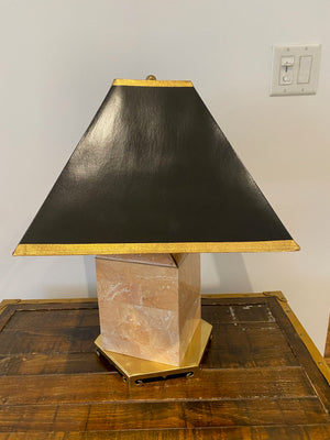 Pair of Faux Marble Table Lamps