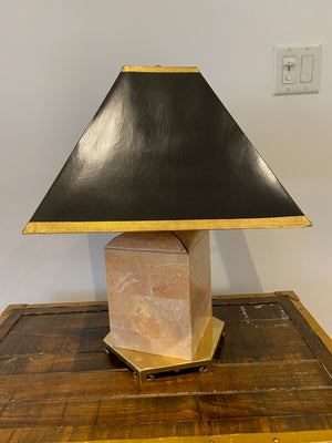 Pair of Faux Marble Table Lamps