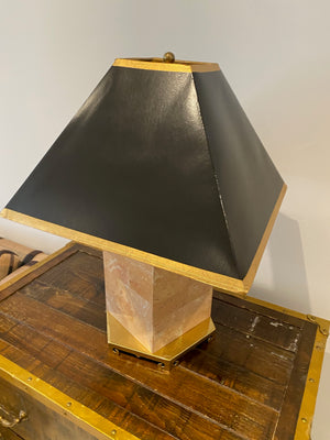 Pair of Faux Marble Table Lamps