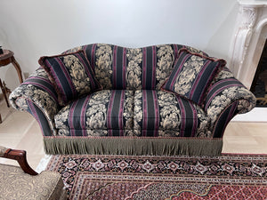 Vintage Barrymore Upholstered Love Seat with Tassels