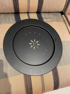 Alessi Epoxy Resin Black Charger, Made in Italy