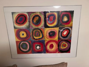 Wassily Kandinsky "Squares and Concentric Circles" Framed Poster