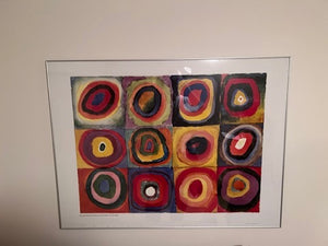 Wassily Kandinsky "Squares and Concentric Circles" Framed Poster