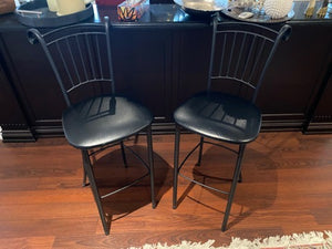 2 Black Bar Stools