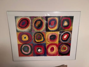Wassily Kandinsky "Squares and Concentric Circles" Framed Poster