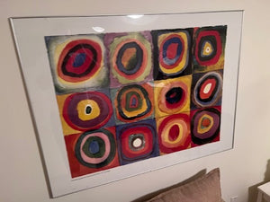 Wassily Kandinsky "Squares and Concentric Circles" Framed Poster