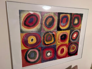 Wassily Kandinsky "Squares and Concentric Circles" Framed Poster