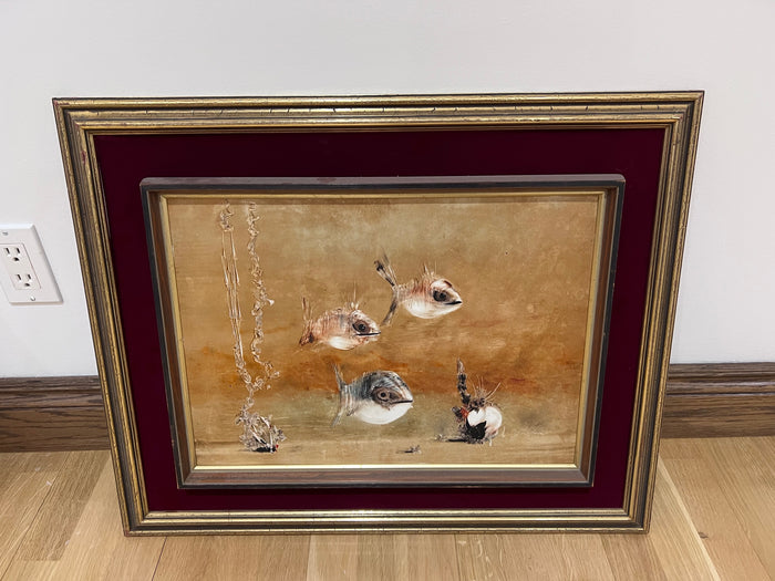 Endre Szasz (Hungarian, 20th Century), Untitled, Mixed media on paper # 1