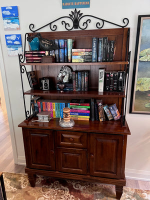 Baker's Rack + Books & Decor