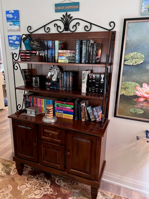 Baker's Rack + Books & Decor