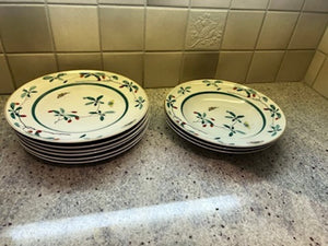 Mottahedeh Famille Vert- 6 Dinner Plates, 3 Bowls (RARE!)