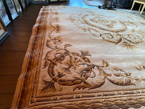 The Imperial Carpet & Home-Renaissance Beige Hand Made Indian Wool/A.Silk Rug- 8ftx11ft