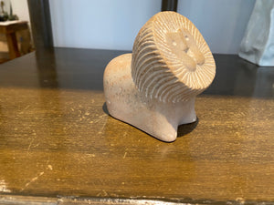 Hand Carved Stone Lion Sculpture, Made in Kenya by Joshua Ondesa