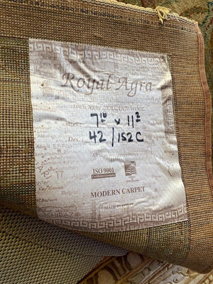 Royal Agra 100% New Zealand Wool, Modern Rug, Made in Egypt- 8ftx11ft