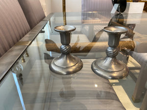 Royal Holland KMD Pewter Candlesticks, 4"