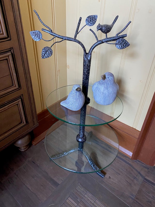 Small 2-Tier Glass Stand