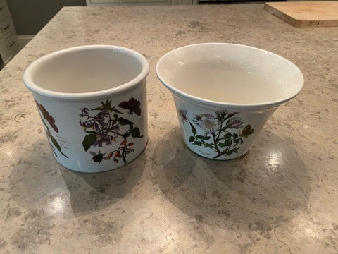 2 The Botanic Garden Portmeirion Ceramic Flower Pots
