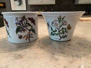 2 The Botanic Garden Portmeirion Ceramic Flower Pots